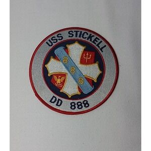 U.S. Navy Ship Patch USS Stickell DD-888 Vintage Navy Embroidered Patch